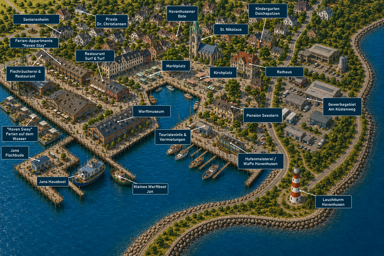 Havenhusen Stadtplan